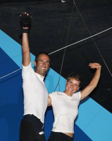 Clarisse Crémer et Armel Le Cléac’h 6e de la Transat Jacques Vabre 2019